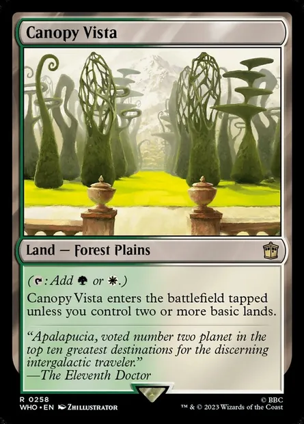 Canopy Vista, Magic card WHO 258 — Doctor Who set