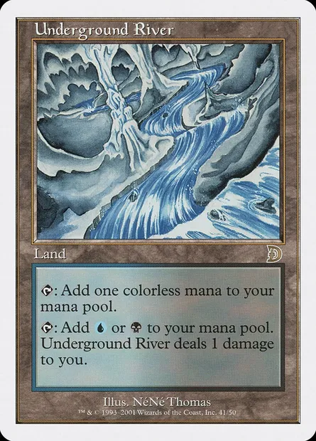 Underground River, Magic card DKM 41 — Deckmasters set
