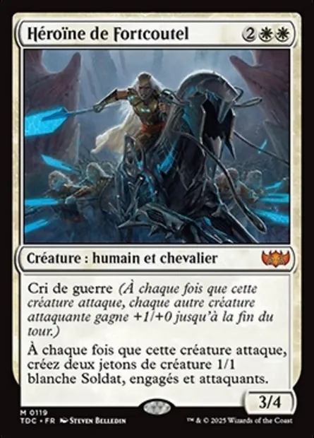 Héroïne de Fortcoutel, carte Magic TDC 119 — extension Tarkir: Dragonstorm Commander