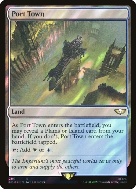 Port Town, Magic card 40K 289★ — Warhammer 40,000 Commander set