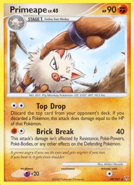 Primeape, Pokémon card SV 39 — Supreme Victors set