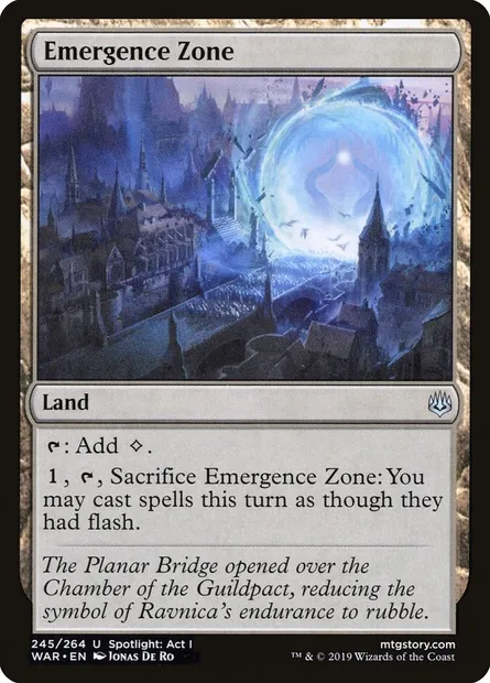 Emergence Zone, Magic card WAR 245 — War of the Spark set