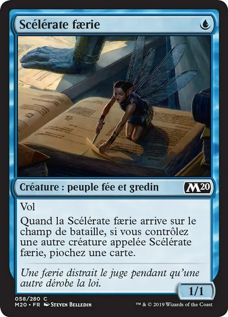 Scélérate faerie, carte Magic M20 58 — extension Core Set 2020