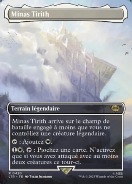 Minas Tirith, carte Magic LTR 420 — extension Le Seigneur des Anneaux : chroniques de la Terre du Milieu
