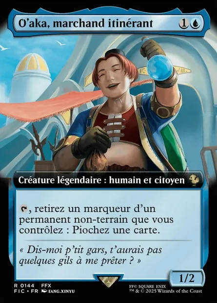 O'aka, marchand itinérant, carte Magic FIC 144 — extension Final Fantasy Commander