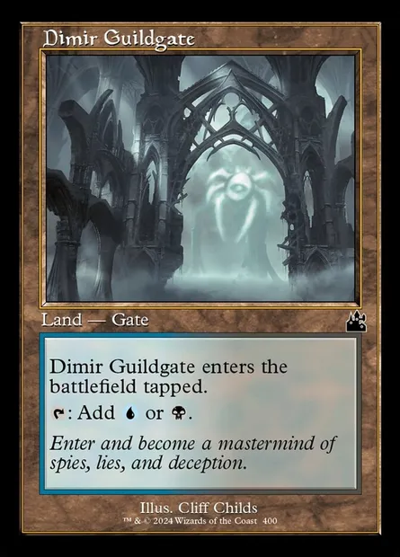 Dimir Guildgate, Magic card RVR 400 — Ravnica Remastered set