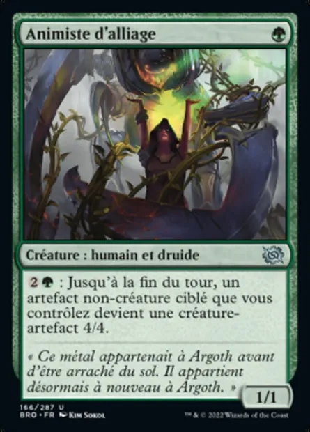 Animiste d'alliage, carte Magic BRO 166 — extension La Guerre Fratricide