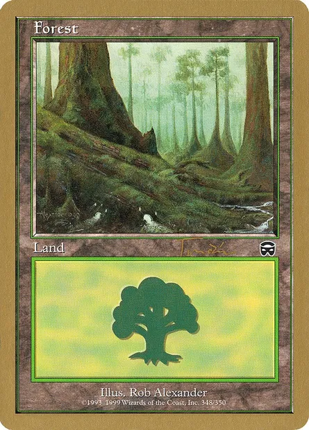 Forest, Magic card WC01 jt348 — World Championship Decks 2001 set