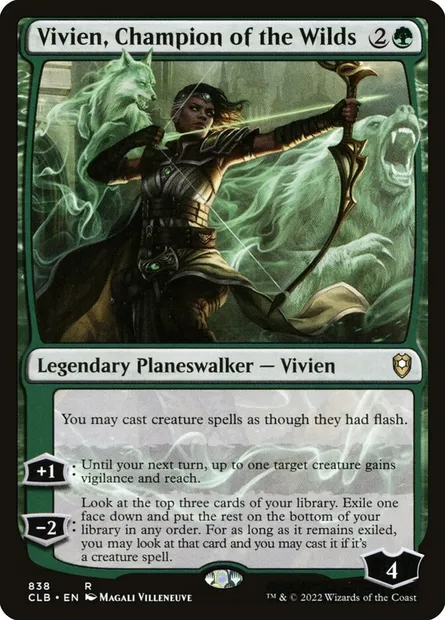 Vivien, Champion of the Wilds, Magic card CLB 838 — Commander Legends: Battle for Baldur's Gate set