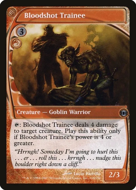 Bloodshot Trainee, Magic card FUT 110 — Future Sight set