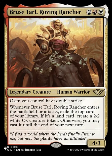 Bruse Tarl, Roving Rancher, Magic card PLST OTJ-198 — The List set