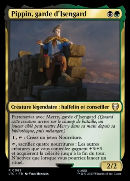 Pippin, garde d'Isengard, carte Magic LTC 65 — extension Tales of Middle-earth Commander