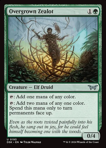 Overgrown Zealot, Magic card DSK 193 — Duskmourn: House of Horror set