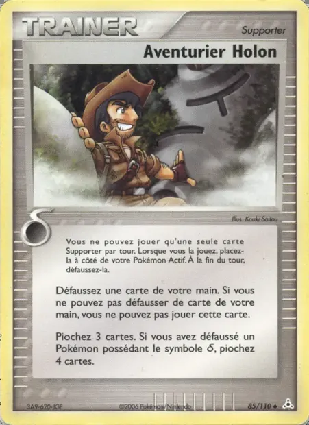 Aventurier Holon, carte Pokémon HP 85 — extension EX Fantômes Holon
