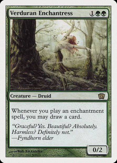 Verduran Enchantress, Magic card 8ED 285 — Eighth Edition set