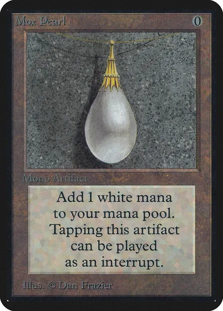 Mox Pearl, carte Magic LEA 263 — extension Limited Edition Alpha