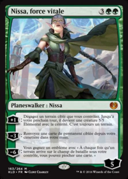Nissa, force vitale, carte Magic KLD 163 — extension Kaladesh