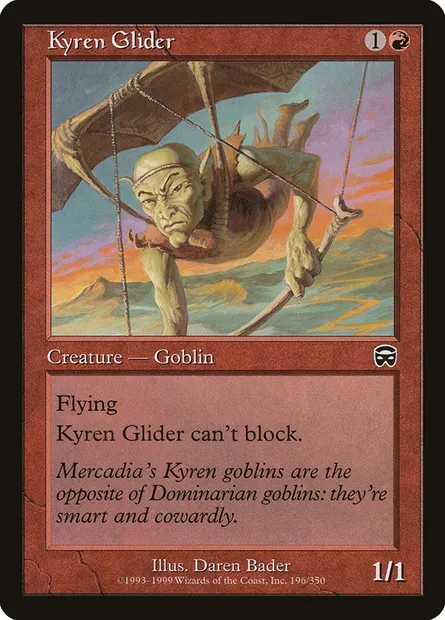 Kyren Glider, Magic card MMQ 196 — Mercadian Masques set