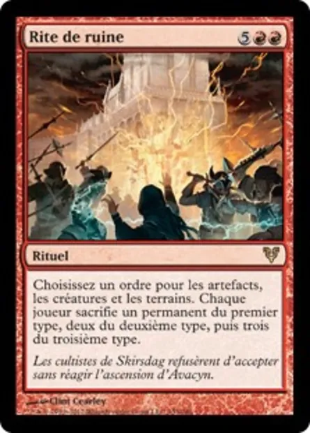 Rite de ruine, carte Magic AVR 153 — extension Avacyn ressuscitée