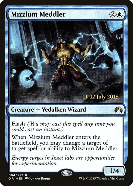 Mizzium Meddler, Magic card PORI 64s — Magic Origins Promos set