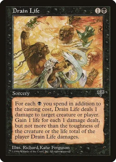 Drain Life, Magic card MIR 118 — Mirage set