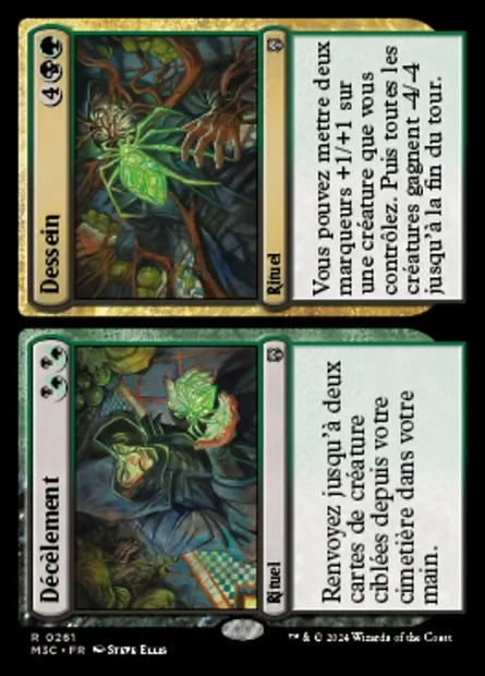 Décèlement // Dessein // Décèlement // Dessein, carte Magic M3C 261 — extension Modern Horizons 3 Commander