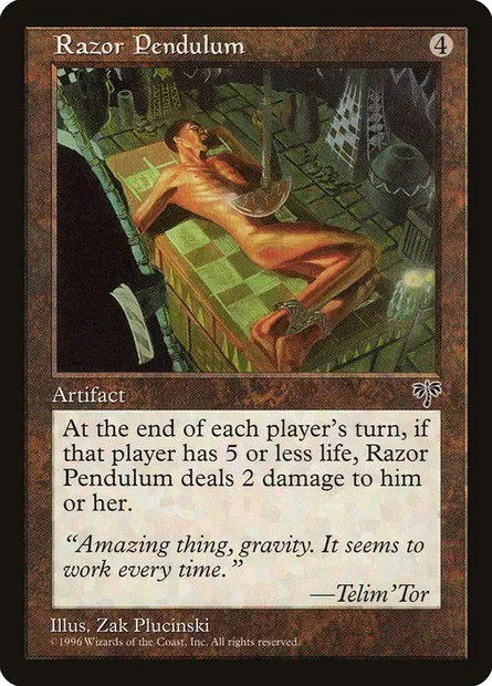 Razor Pendulum, Magic card MIR 317 — Mirage set