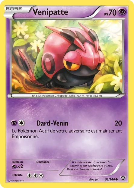 Venipatte, carte Pokémon XY 51 — extension XY