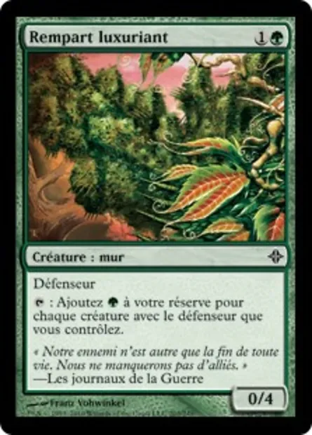 Rempart luxuriant, carte Magic ROE 203 — extension L'ascension des Eldrazi