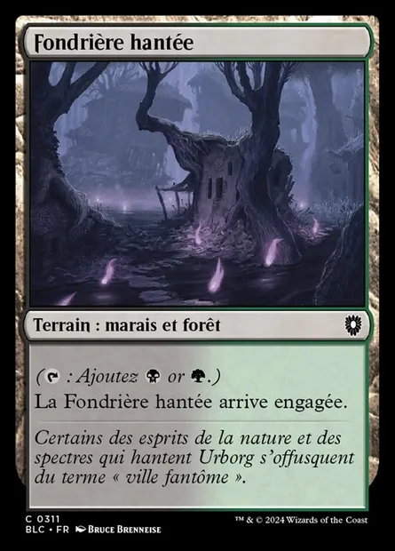 Fondrière hantée, carte Magic BLC 311 — extension Bloomburrow Commander