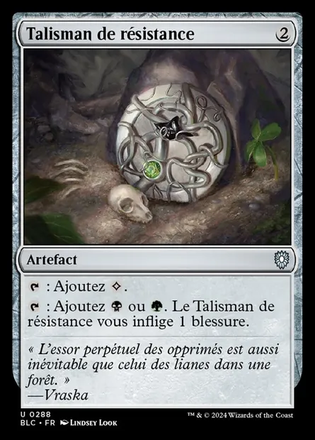 Talisman de résistance, carte Magic BLC 288 — extension Bloomburrow Commander