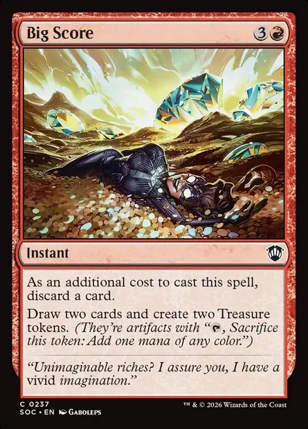 Big Score, Magic card SOC 237 — Secrets of Strixhaven Commander set