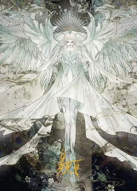 Hydaelyn, the Mothercrystal // Hydaelyn, the Mothercrystal, carte Magic AFIN 34 — extension Final Fantasy Art Series