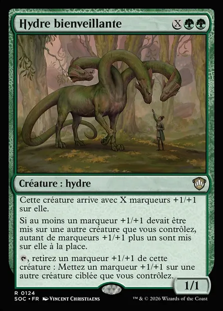 Hydre bienveillante, carte Magic SOC 124 — extension Secrets of Strixhaven Commander
