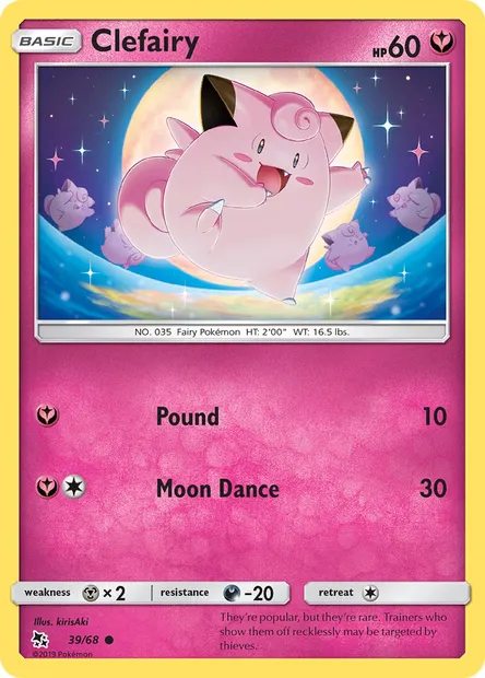 Clefairy, Pokémon card HIF 39 — Hidden Fates set