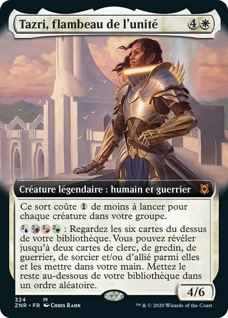 Tazri, flambeau de l'unité, carte Magic ZNR 324 — extension Renaissance de Zendikar