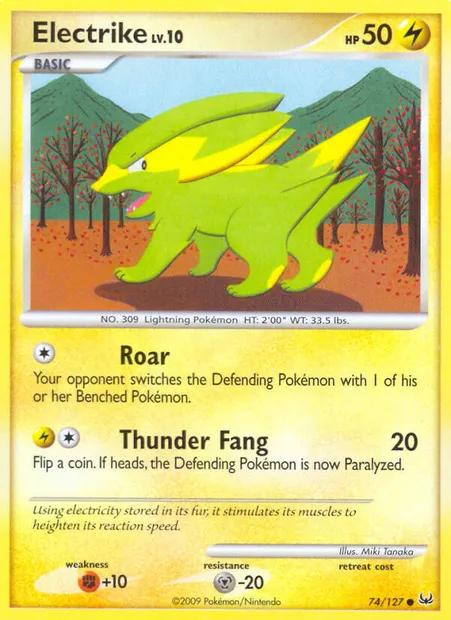 Electrike, Pokémon card PL 74 — Platinum set