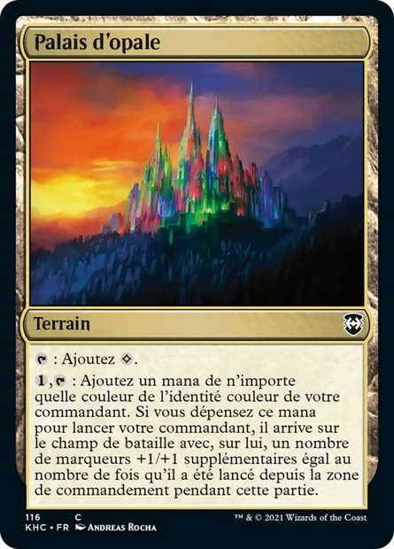 Palais d'opale, carte Magic KHC 116 — extension Kaldheim Commander