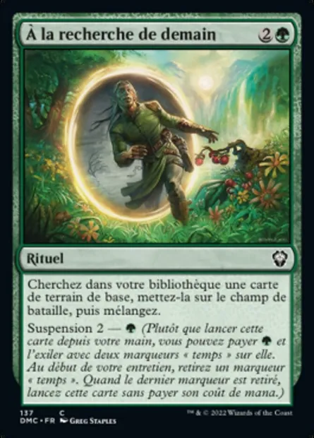 À la recherche de demain, carte Magic DMC 137 — extension Dominaria United Commander