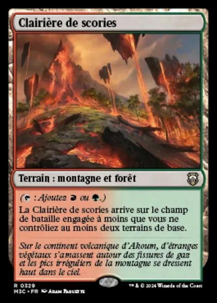 Clairière de scories, carte Magic M3C 329 — extension Modern Horizons 3 Commander
