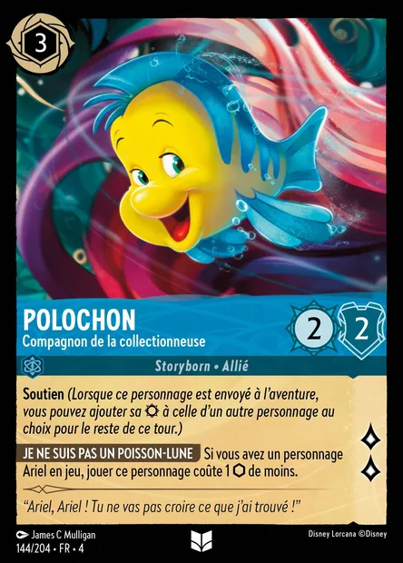 Polochon - Compagnon de la collectionneuse, carte Disney Lorcana CH4-144 — extension Le Retour d'Ursula