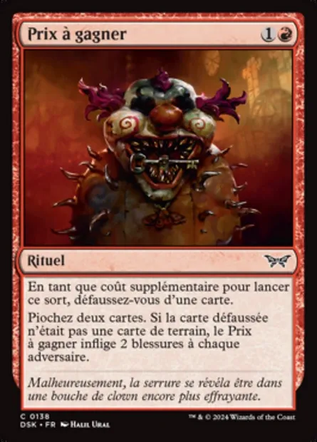 Prix à gagner, carte Magic DSK 138 — extension Duskmourn: House of Horror