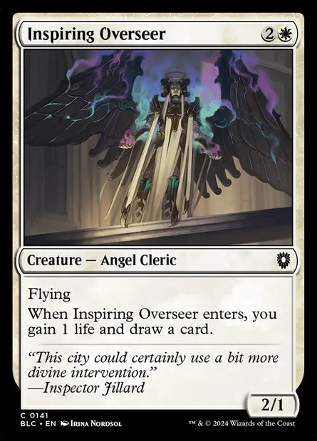 Inspiring Overseer, Magic card BLC 141 — Bloomburrow Commander set