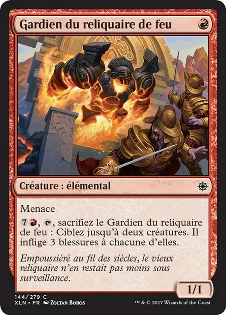 Gardien du reliquaire de feu, carte Magic XLN 144 — extension Ixalan