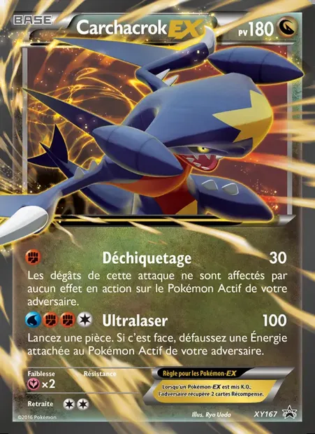 Carchacrok-EX, carte Pokémon XY 167 — extension Promo XY