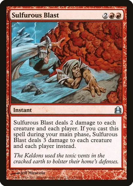 Sulfurous Blast, Magic card CMD 137 — Commander 2011 set