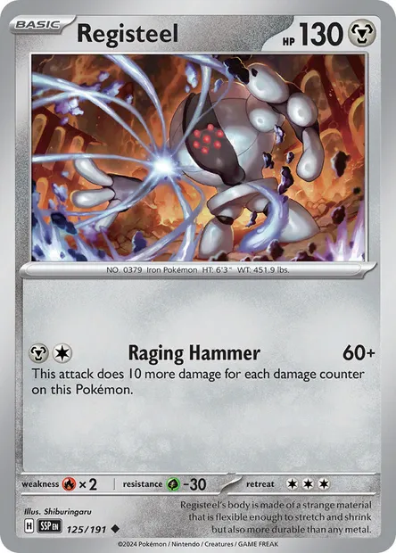 Registeel, Pokémon card SSP 125 — Surging Sparks set