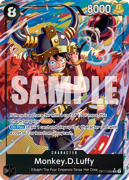 Monkey.D.Luffy, One Piece card OP17-093 — THE WORLD’S STRONGEST WARRIORS set