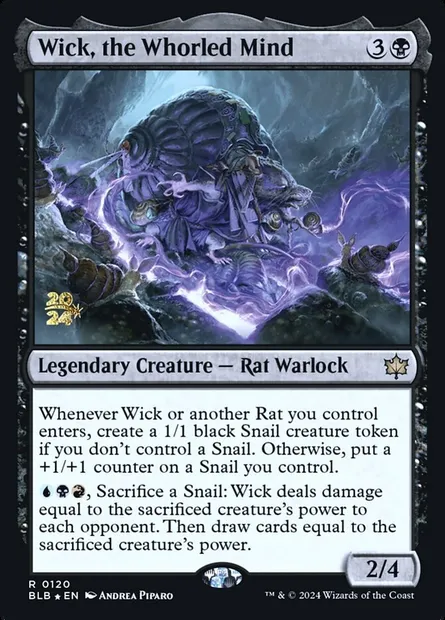 Wick, the Whorled Mind, Magic card PBLB 120s — Bloomburrow Promos set