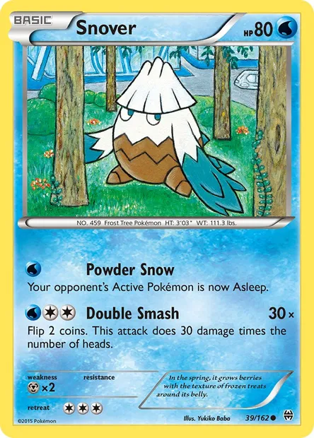Snover, Pokémon card BKT 39 — BREAKthrough set